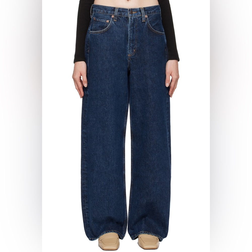 AGOLDE Navy Low Curve Jeans